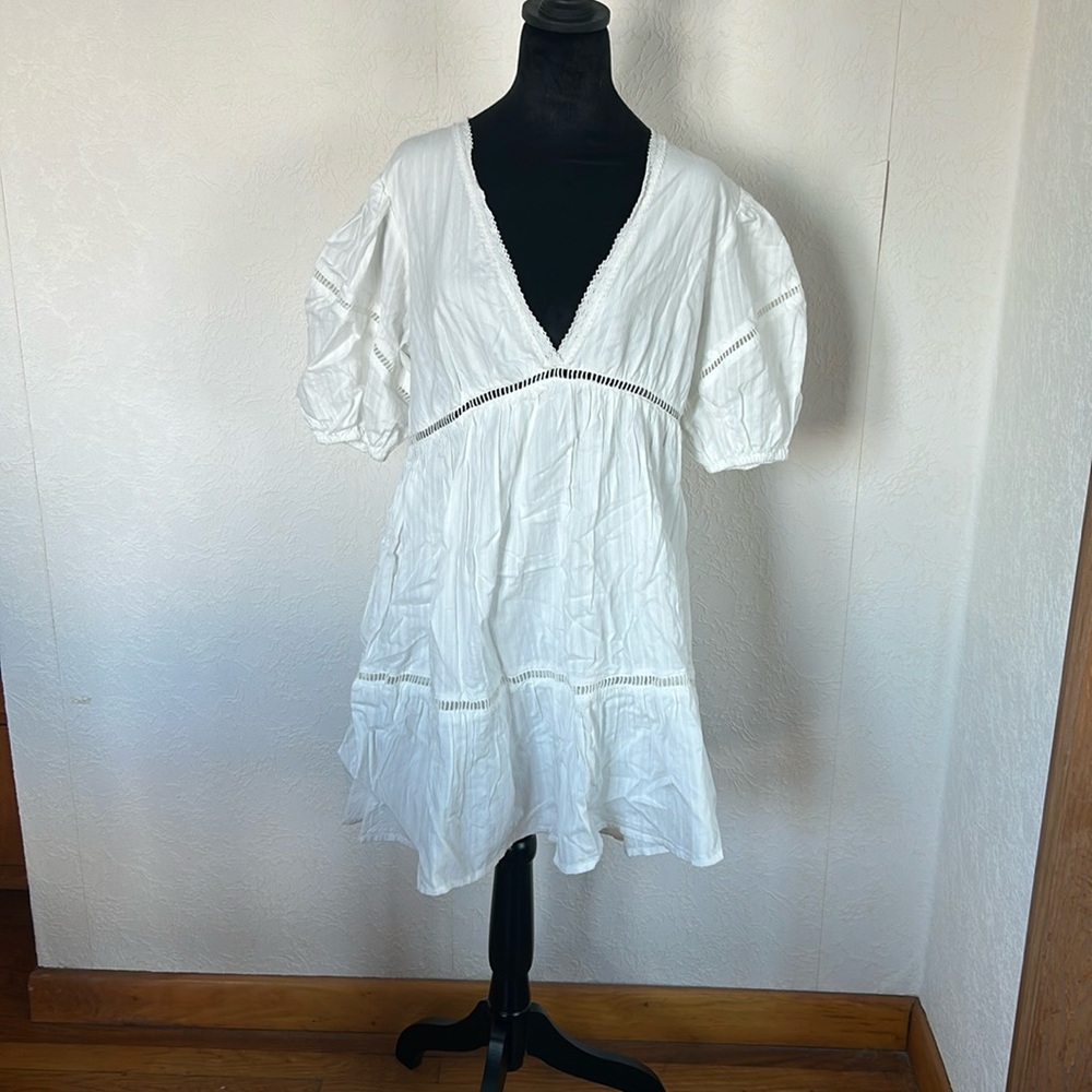 White mini dress